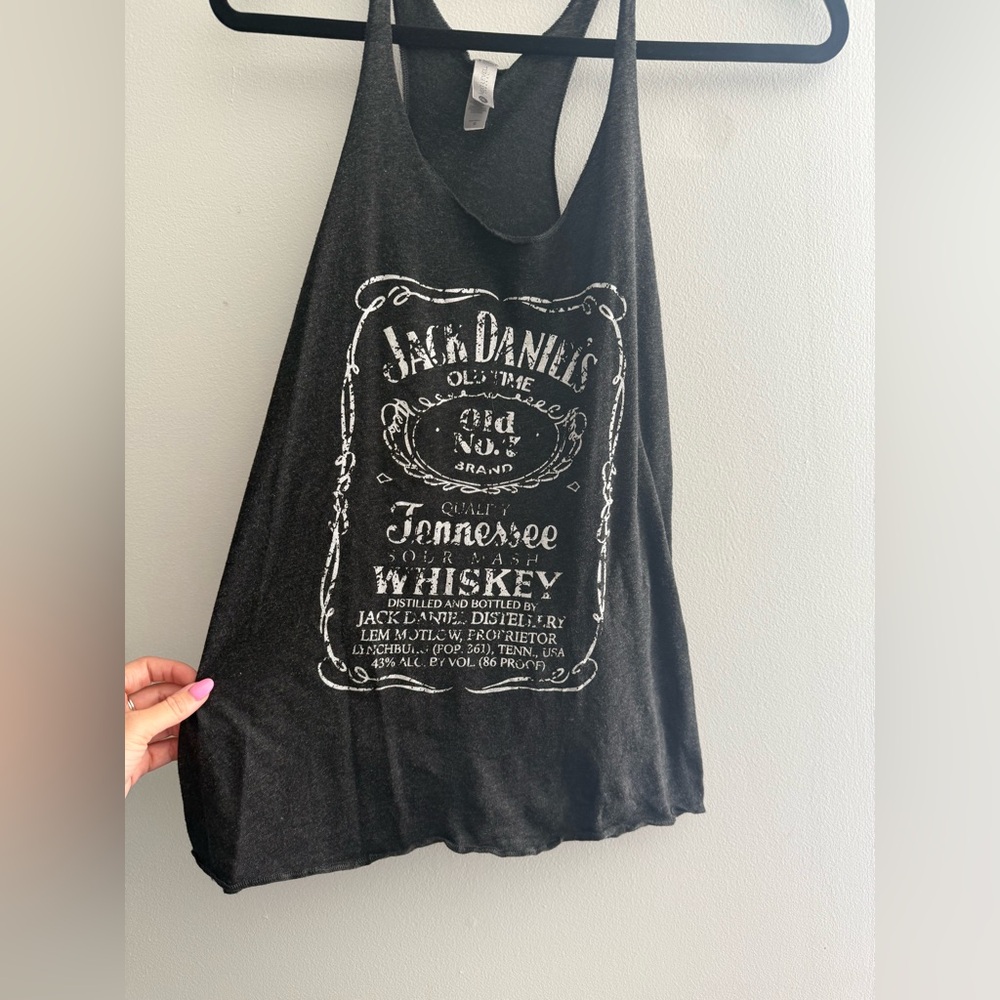 Jack Daniel’s Charcoal Graphic Racerback Tank – Next Level Apparel – Size M